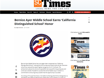 SC Times - California Distinguished School Honors